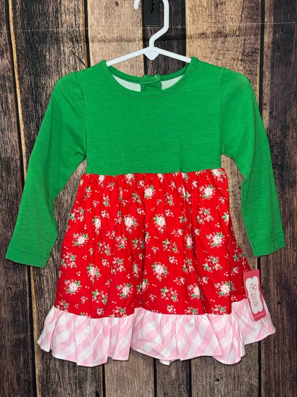 RicRac & Ruffles Holiday Long Sleeve Dress 24m- NWT
